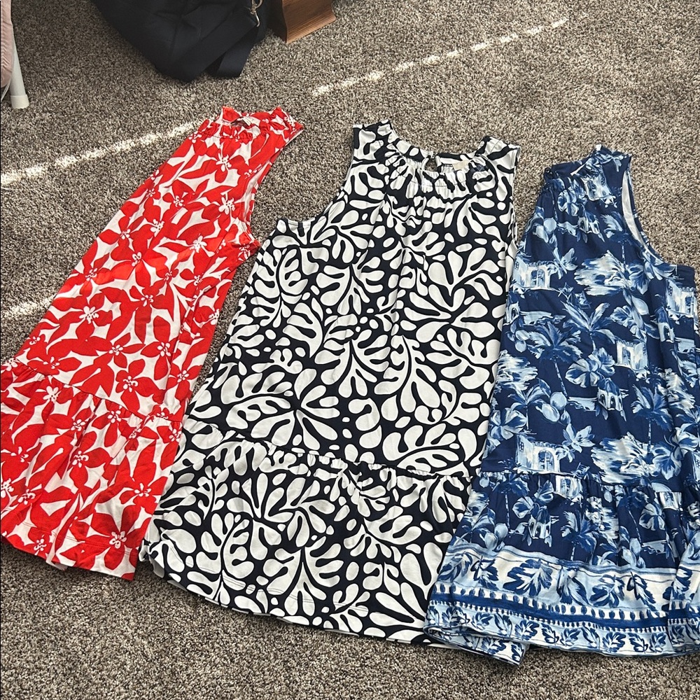 3 identical style LOFT dresses sz M